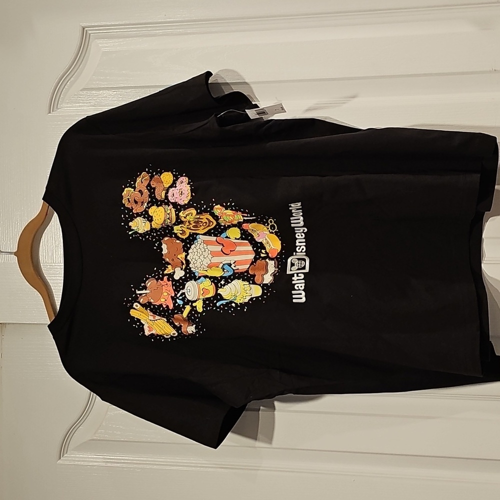 Disney Parks Disney Eats Snacks Mickey black Graphic Shirt size XL 2024